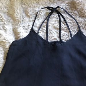 Navy Tank Cross back flowy
